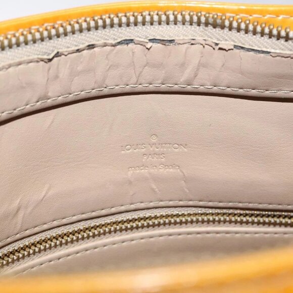 LOUIS VUITTON Monogram Vernis Houston Hand Bag Beige - Picture 8 of 14